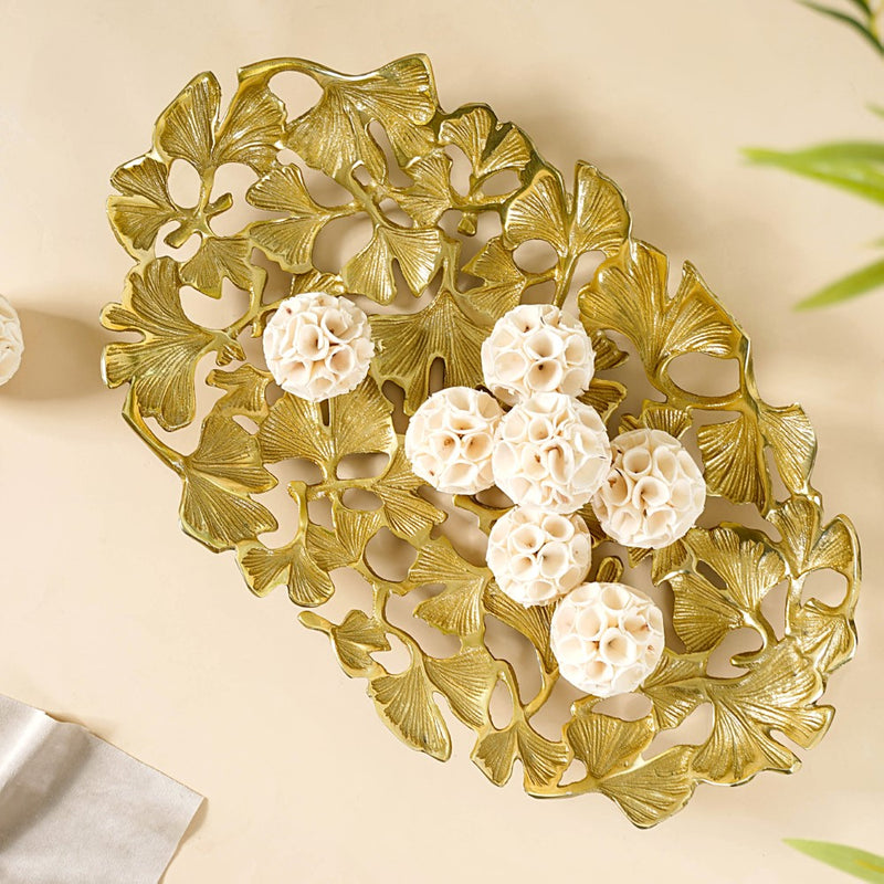 Platter Tray For Home Decor Gold 20 Inch
