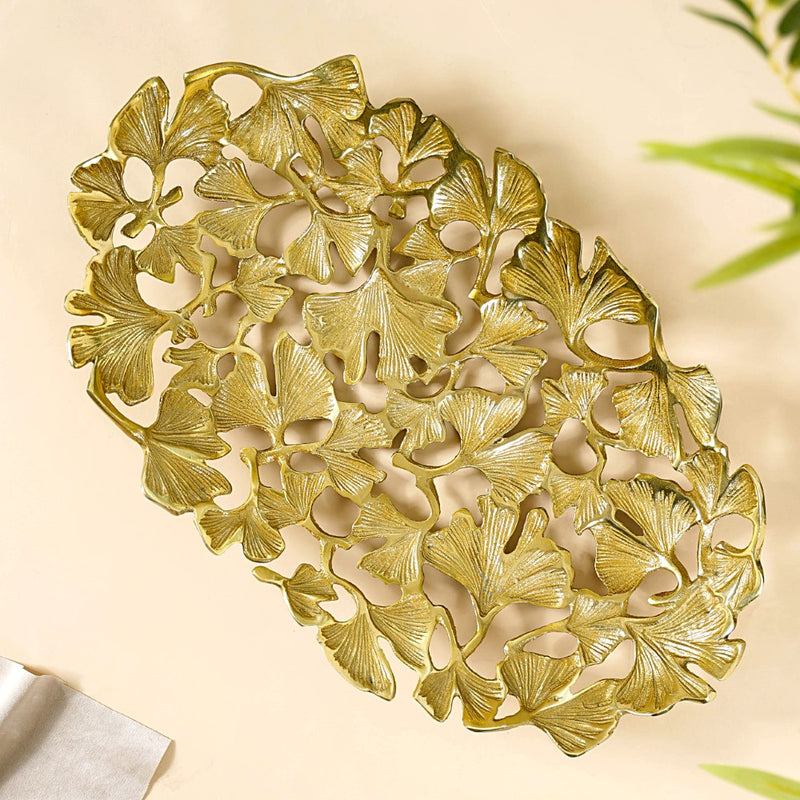 Platter Tray For Home Decor Gold 20 Inch