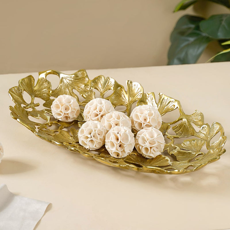 Platter Tray For Home Decor Gold 20 Inch