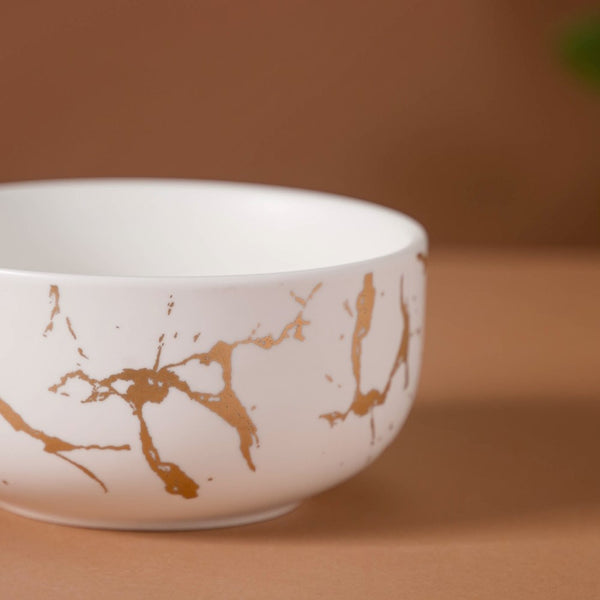 White Marble Bowl 400 ml - Bowl,ceramic bowl, snack bowls, curry bowl, popcorn bowls | Bowls for dining table & home decor