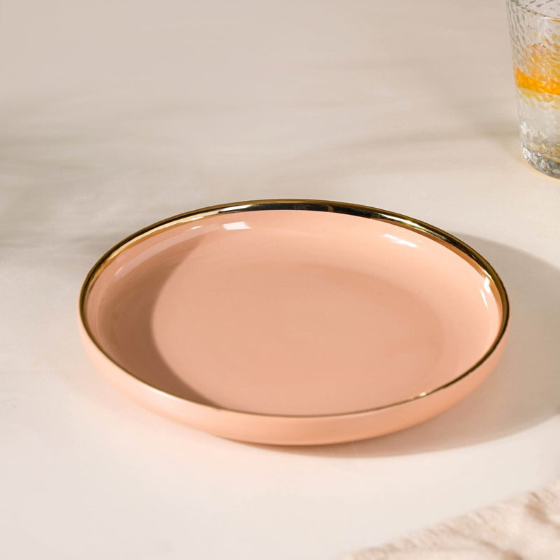 Pink Snack Plate - Serving plate, snack plate, dessert plate | Plates for dining & home decor