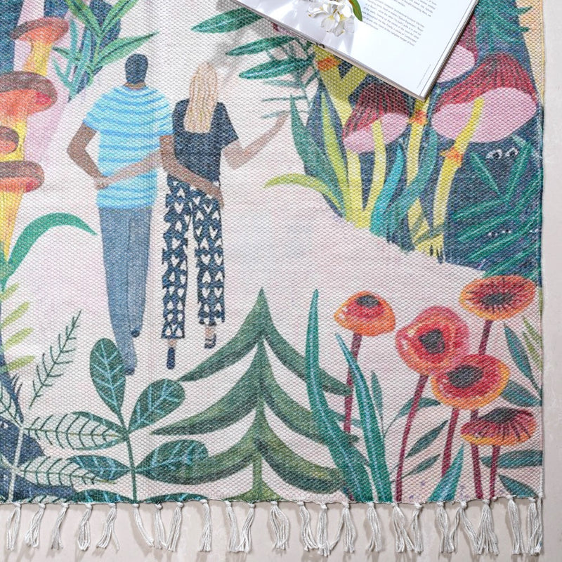 Enchanting Mushroom Forest Floor Rug