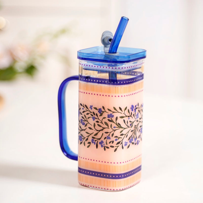 Sapphire Sipper With Straw Set Of 2 In Gift Box