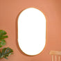 Wall Mounted Oval Mirror Gold Small