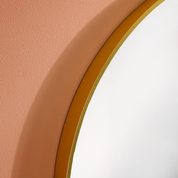 Living Room Oval Mirror Gold Large