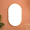Wall Mounted Oval Mirror Gold Small