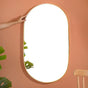 Living Room Oval Mirror Gold Large