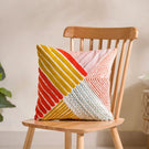 Abstract Multicoloured Cotton Cushion Cover 16x16 Inch