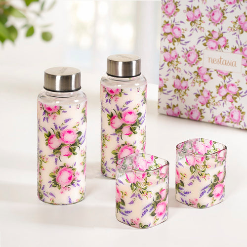 Blush Bouquet Bottle And Tumbler Gift Set Of 4