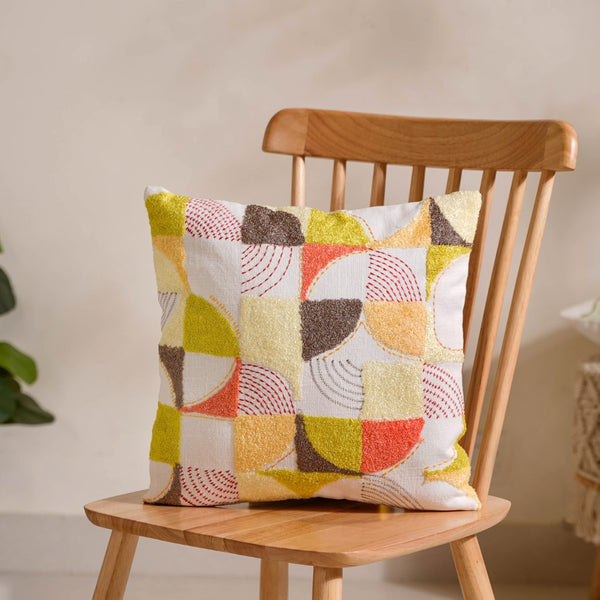 Handwoven Cotton Cushion Cover Set of 4 16x16 Inch