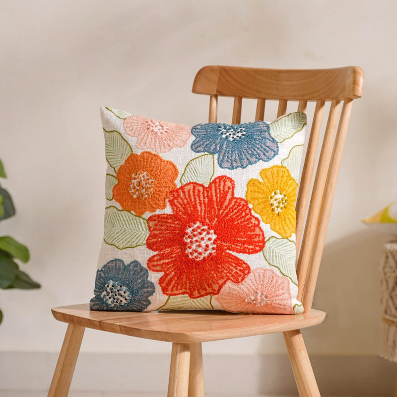 Handwoven Cotton Cushion Cover Set of 4 16x16 Inch