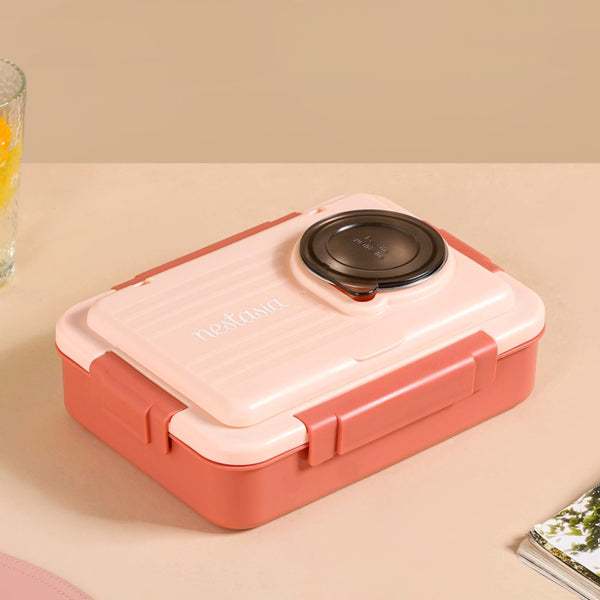 Bento Lunch Box With 4 Compartments Pink 1000ml