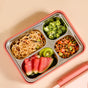 Insulated Bento Lunch Box With Compartment Pink