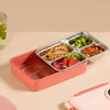 Insulated Bento Lunch Box With Compartment Pink
