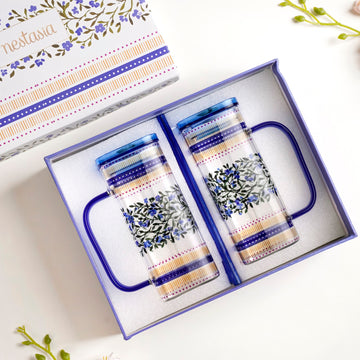 Sapphire Sipper With Straw Set Of 2 In Gift Box