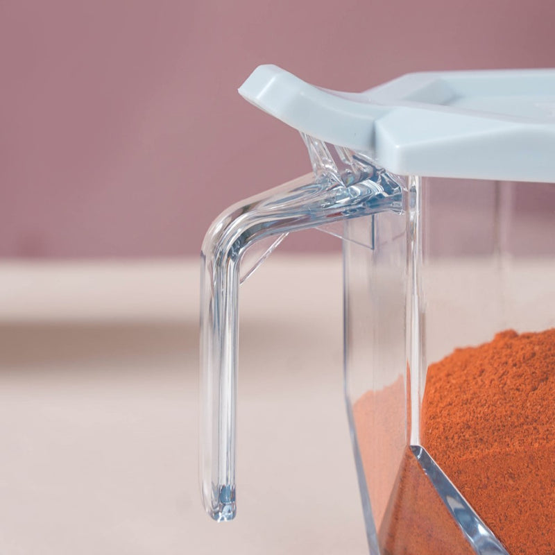 Spice Containers With Spoons Set Of 3 Blue