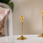 Taper Candle Stand Gold Set Of 3