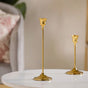 Taper Candle Stand Gold Set Of 3