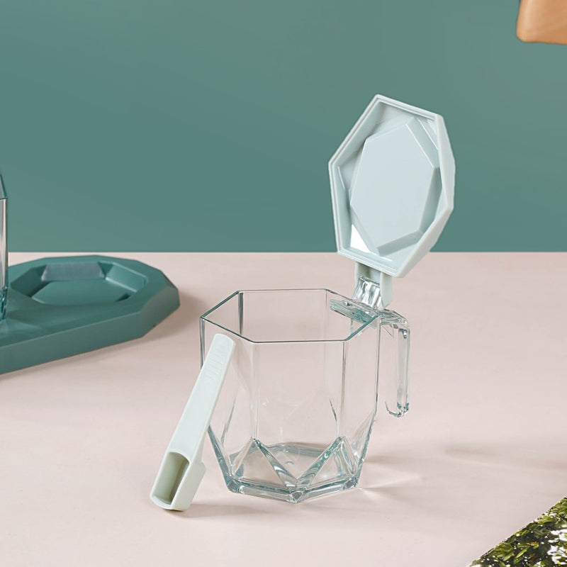 Spice Jar With Spoons Set Of 3 Green