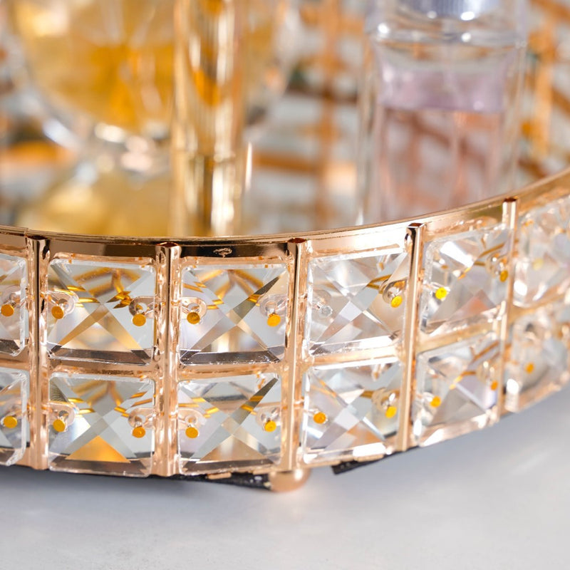 Opulent Circle Mirror Tray Small