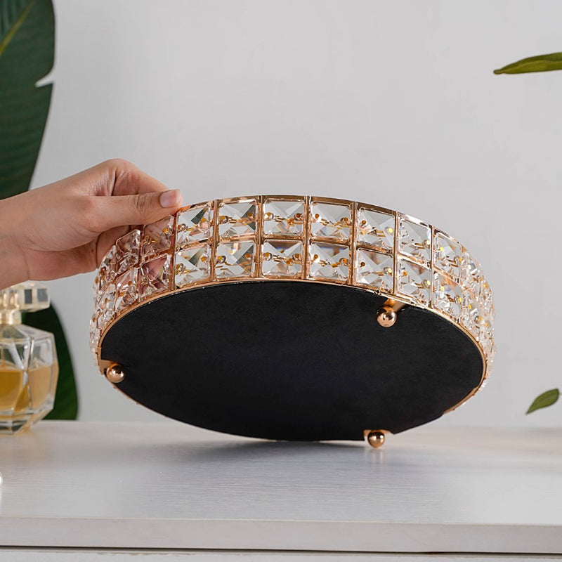 Opulent Circle Mirror Tray Small