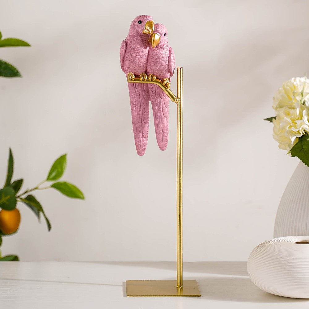 Home Décor - Birds Showpiece Pink For Living Room Décor |Nestasia