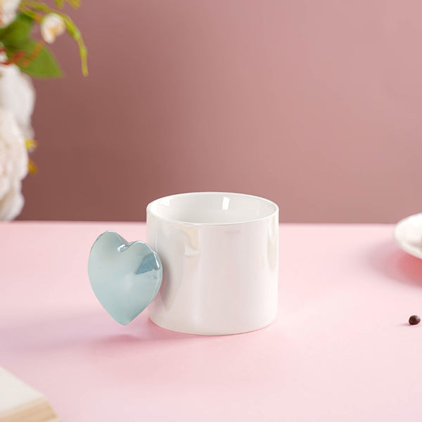 Heart Balloon Coffee Mug Set Of 2 Pink Blue 330ml