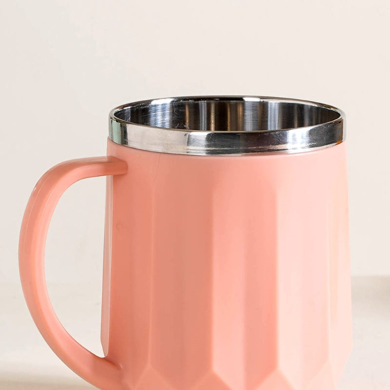 Portable Desk Coffee Mug Pink 400ml - Travel mug, travel coffee mug, coffee mug with lid, tea mug, insulated mug, portable coffee mug