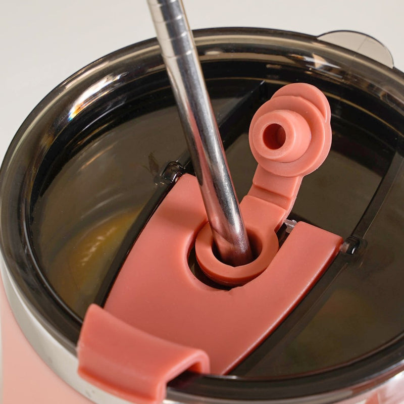 Portable Desk Coffee Mug Pink 400ml - Travel mug, travel coffee mug, coffee mug with lid, tea mug, insulated mug, portable coffee mug