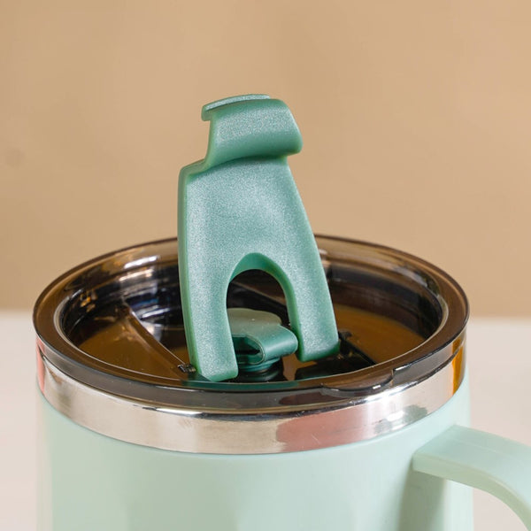 Portable Insulated Coffee Mug With Lid Mint 400ml