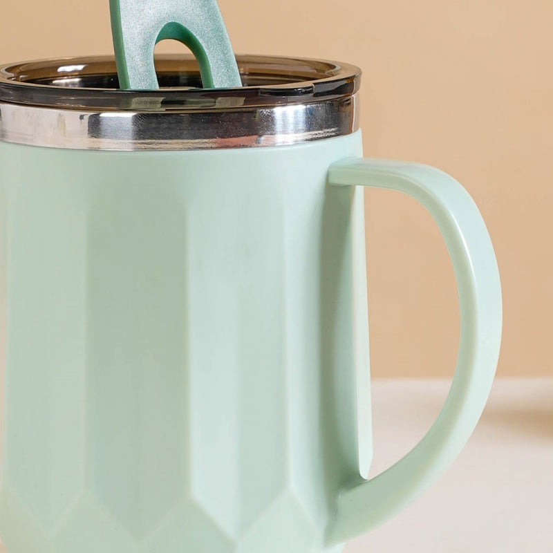 Portable Travel Coffee Mug With Lid Mint 400ml - Travel mug, travel coffee mug, coffee mug with lid, tea mug, insulated mug, portable coffee mug