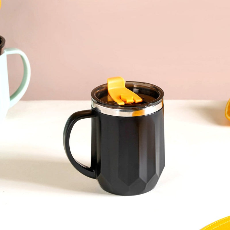 Travel Mug For Tea & Coffee Black 400ml - Travel mug, travel coffee mug, coffee mug, coffee mug with lid