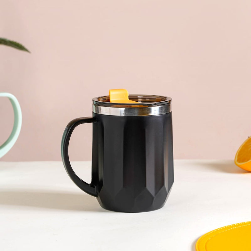 Travel Mug For Tea & Coffee Black 400ml - Travel mug, travel coffee mug, coffee mug, coffee mug with lid