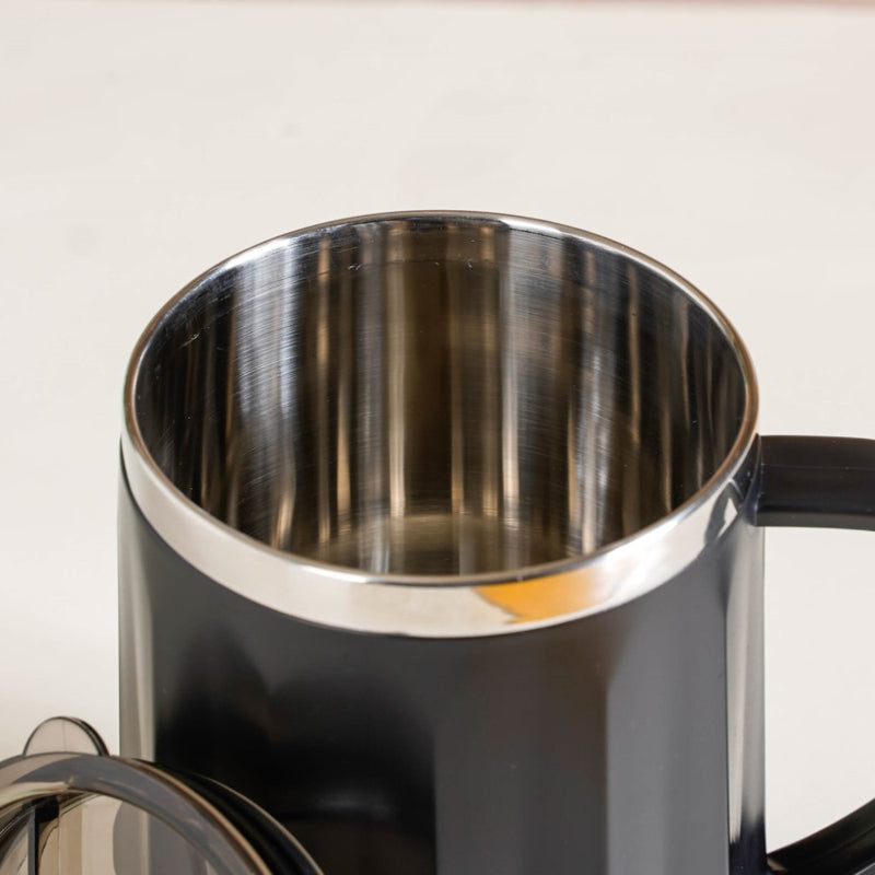 Travel Mug For Tea & Coffee Black 400ml - Travel mug, travel coffee mug, coffee mug, coffee mug with lid