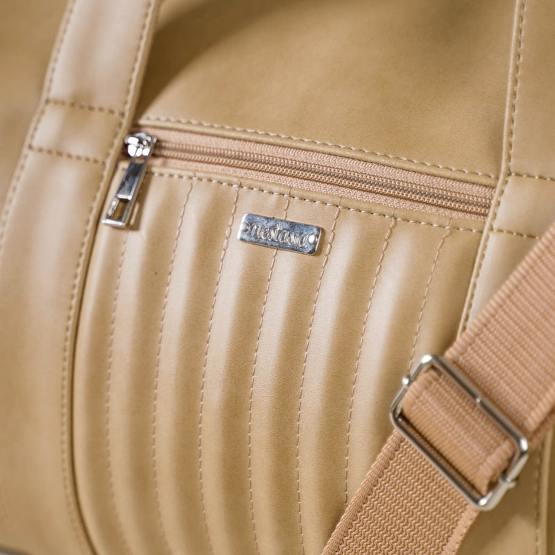 Jet-Setter Travel Duffel Bag Beige Large 17x13 Inch