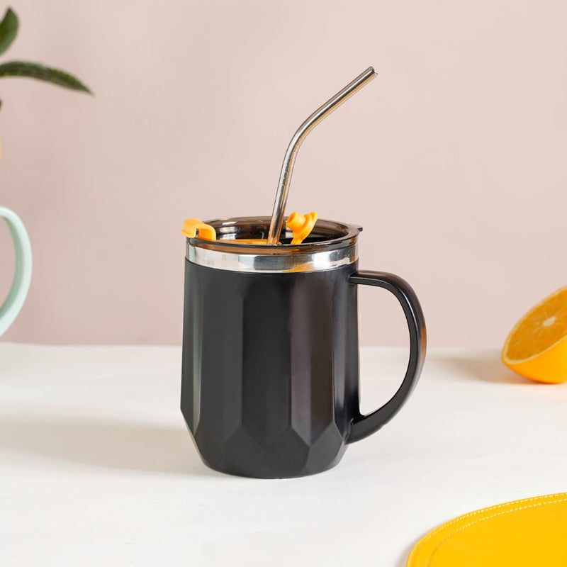 Travel Mug For Tea & Coffee Black 400ml - Travel mug, travel coffee mug, coffee mug, coffee mug with lid