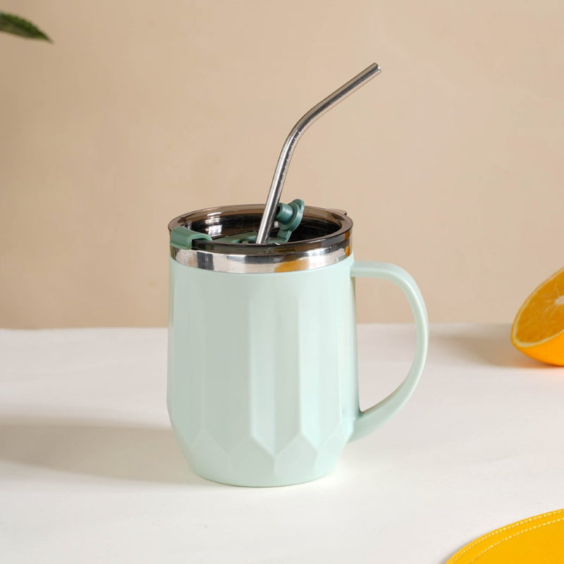 Portable Travel Coffee Mug With Lid Mint 400ml - Travel mug, travel coffee mug, coffee mug with lid, tea mug, insulated mug, portable coffee mug