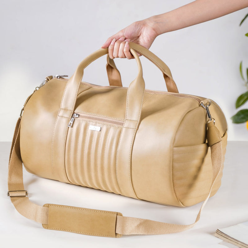 Jet-Setter Travel Duffel Bag Beige Set Of 2