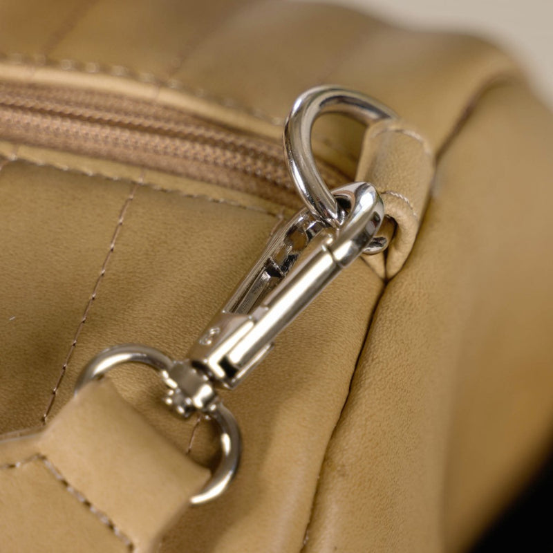 Jet-Setter Travel Duffel Bag Beige Small 14x11 Inch