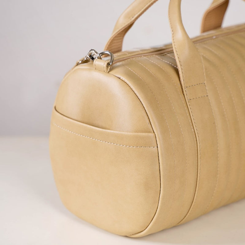 Jet-Setter Travel Duffel Bag Beige Small 14x11 Inch