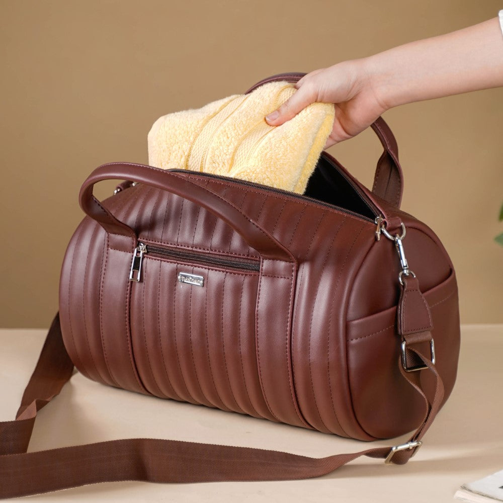 Wanderlust Duffle Bag Brown Small 14x7 Inch Online Premium
