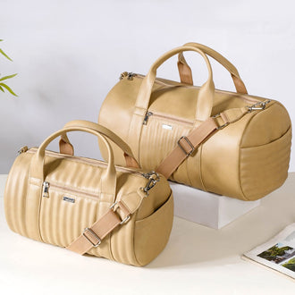 Jet-Setter Travel Duffel Bag Beige Set Of 2