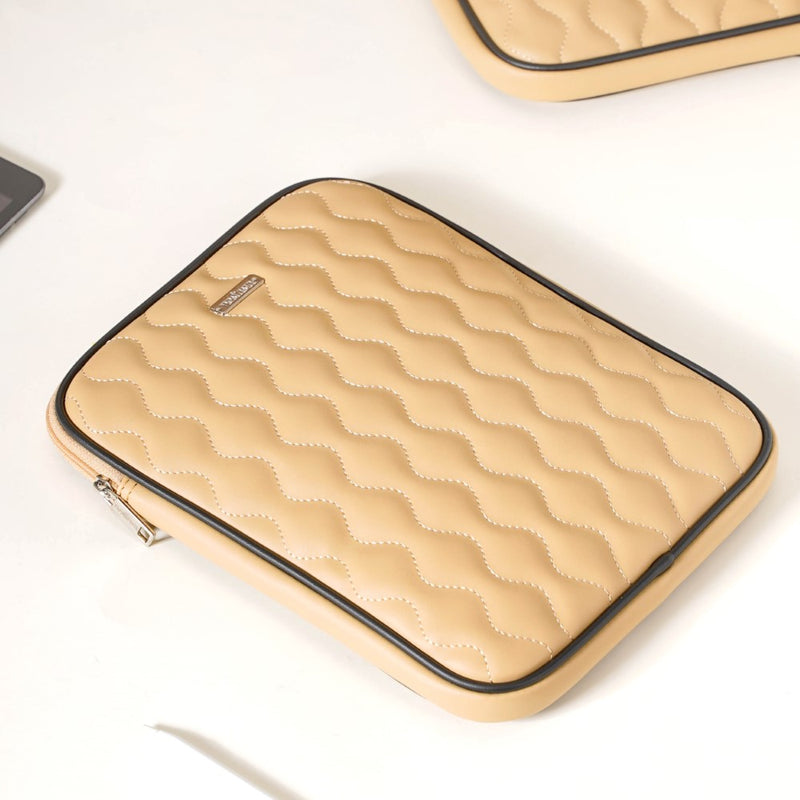 Handcrafted iPad Case Beige