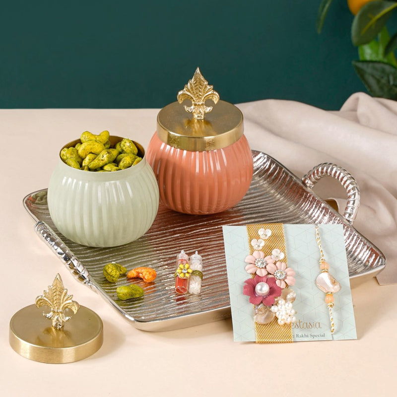 Vintage Elegance Rakhi Hamper Set Of 8