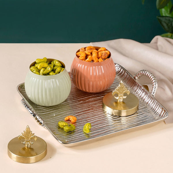 Rakhi Silver Tray Gift Hamper Set Of 8