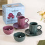Nordic Ripple Ceramic Mug Bowl And Starter Plate Set Of 6