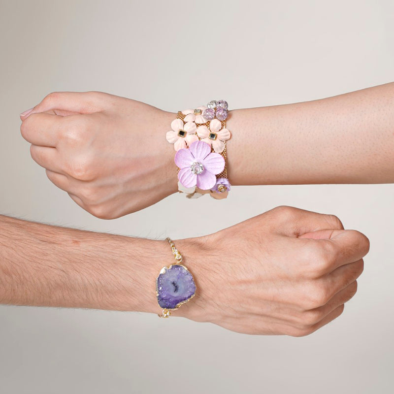 Lilac Flowers And Agate Raksha Bandhan Gift Set Of 3