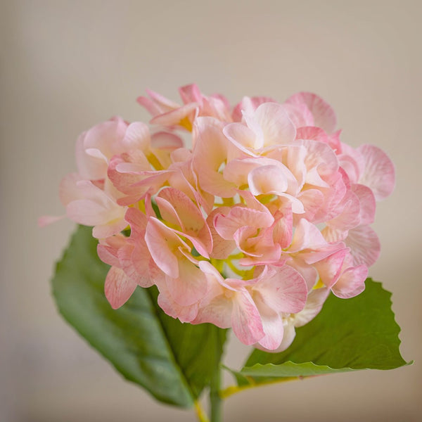 Faux Hydrangea Flower Pink