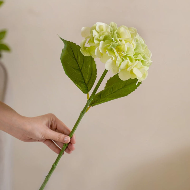 Faux Hydrangea Flower Green- Faux Hydrangea Flower, Green Artificial Flower, Decorative Hydrangea, Green Faux Flower, Hydrangea Decor