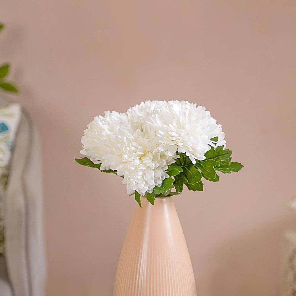 Chrysanthemum Flower White Set Of 5